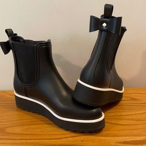 Kate Spade Black Rain Boots